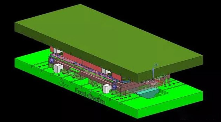 Structure design of die casting die casting of back shell