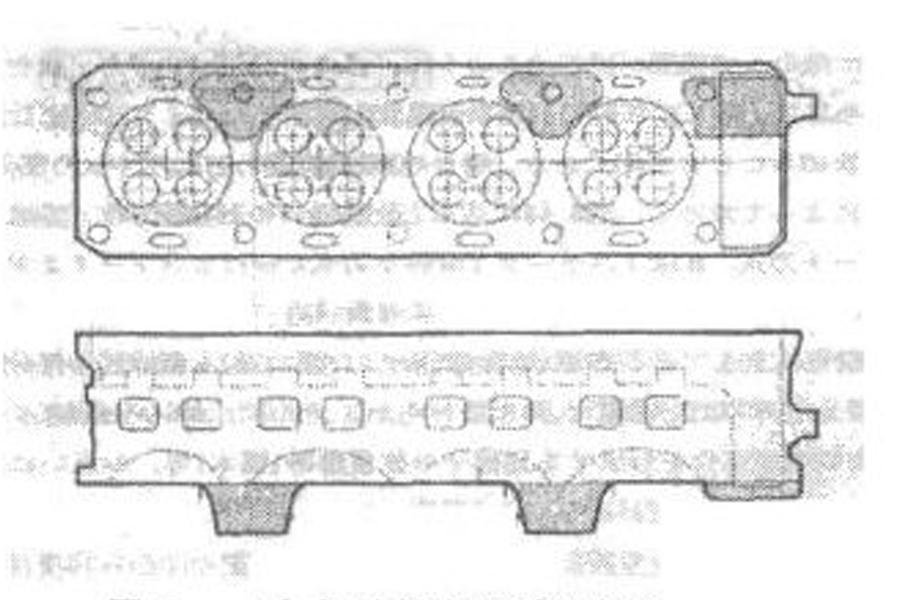 Based on the comprehensive consideration of cost and mechanical properties, expanding the application of aluminum alloy is currently the main means of reducing the weight of passenger cars and reducing fuel consumption. For example, the engine cylinder head is now fully made of aluminum alloy. Although there are many production methods for aluminum alloy cylinder heads, the mainstream manufacturing processes are metal mold casting and low pressure casting. Among them, Europe and China mainly use metal molds, while Japan and the United States use low pressure casting more.        Compared with gravity metal mold casting, low pressure casting has the advantages of good forming quality and high process yield due to filling and crystal solidification under pressure, but for cylinder head castings with complex shapes and high performance requirements, there are complex processes , Control requires advanced technical difficulties. Therefore, this article focuses on the low-pressure casting technology of aluminum alloy cylinder heads and the key points of parameter control, in order to give full play to the technical advantages of the low-pressure casting process and produce high-quality cylinder head castings. 2 The key points of the low pressure casting process of the cylinder head  2.1 Example of gating system    The low-pressure casting process plan of the cylinder head is generally in the form of a riser pipe and multiple gates, which is a form of multi-weight splitting. For example, the four-cylinder cylinder head has two representative gating systems, namely, two or four gates are set on the side of the combustion chamber. Figure 2 is a schematic diagram of the process of two gates. This scheme is suitable for one mold or two molds.